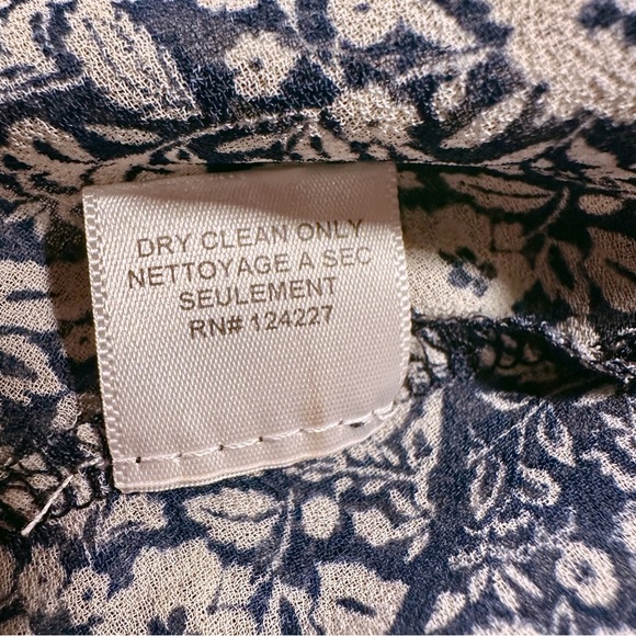 Misa Los Angeles Blue Floral Print ‘Livey’ Off The Shoulder Tie-Neck Top Size XS - Picture 9 of 16